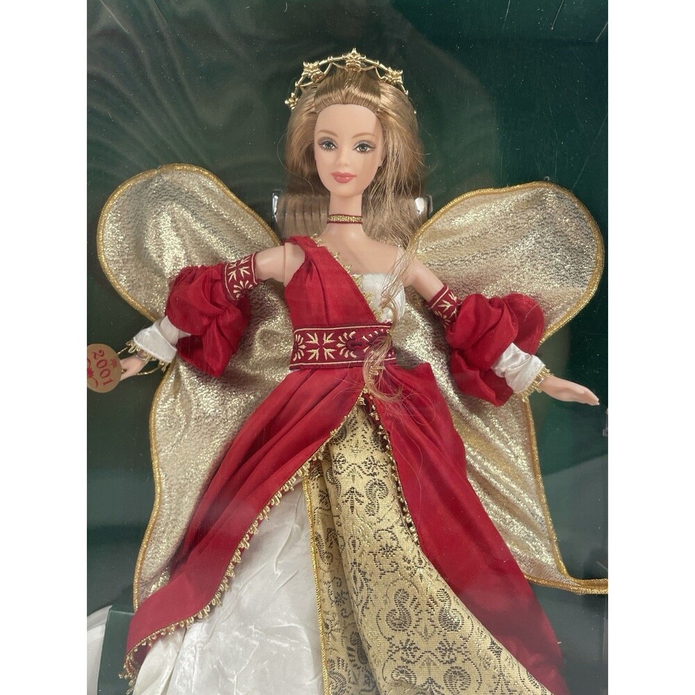Collector Edition HOLIDAY ANGEL Barbie 2nd in Series Red And Gold NRFB